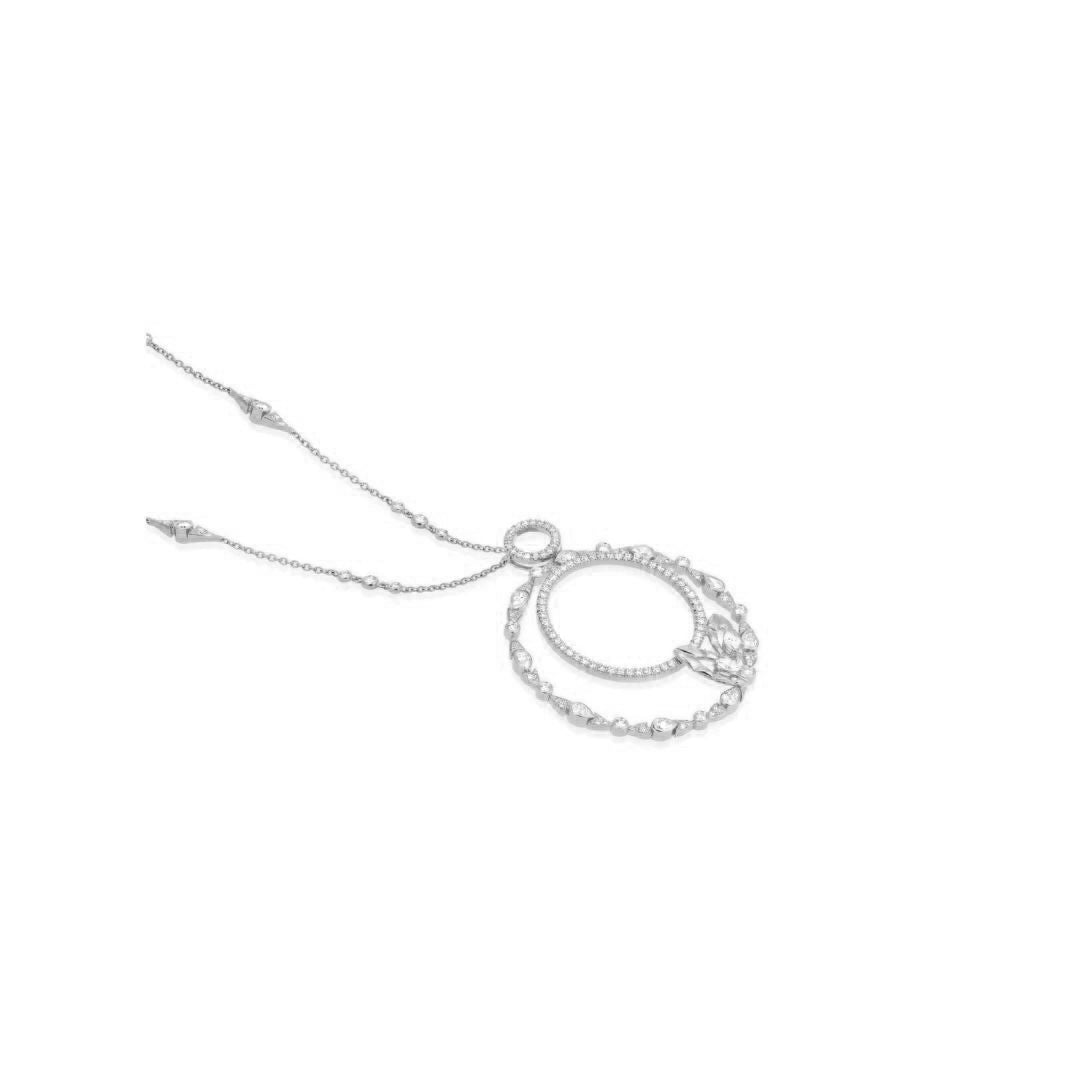 RONZA White gold diamond pendant