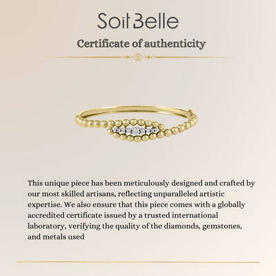 Lucien Yellow Gold Twisted Diamond Bangle