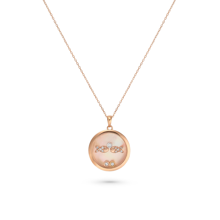 ICONS Rose Gold Diamond Pisces Pendant