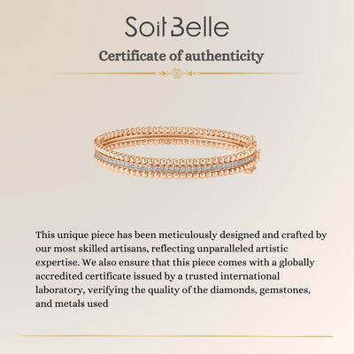 Lucien Rose Gold Diamond and Bubble Bangle