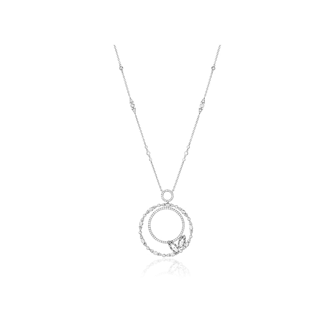 RONZA White gold diamond pendant