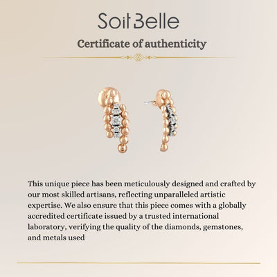 Lucien Rose Gold Bubble Diamond Earring