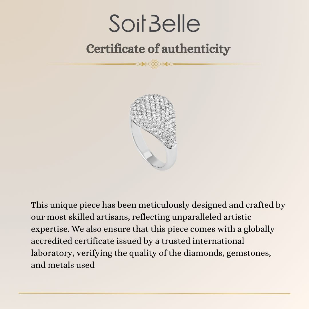 ETOILE White Gold Pavé Pinky ring