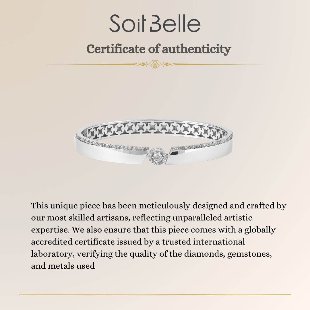 ETOILE White Gold with Round Diamond Bangle