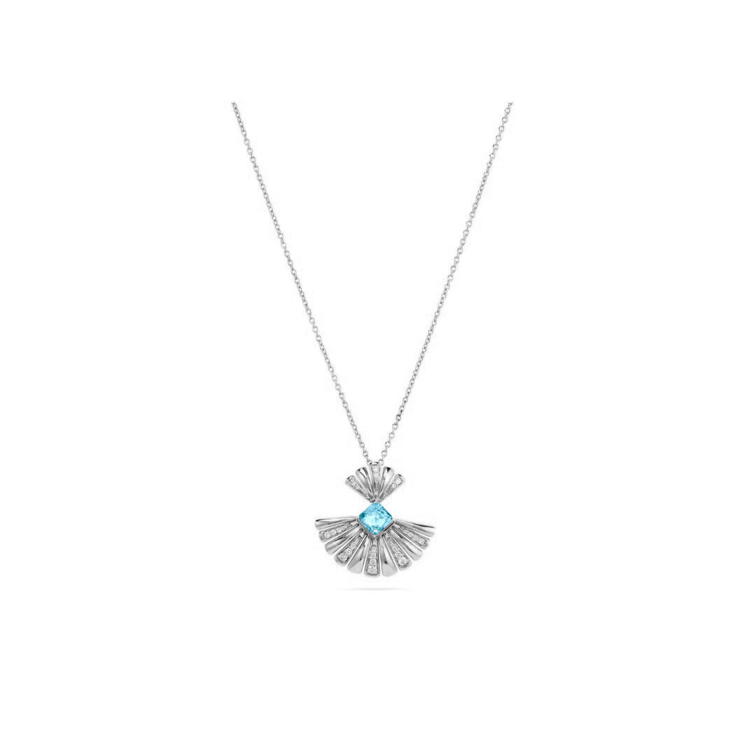 ÉTOILE White Gold Topaz Diamond Pendant