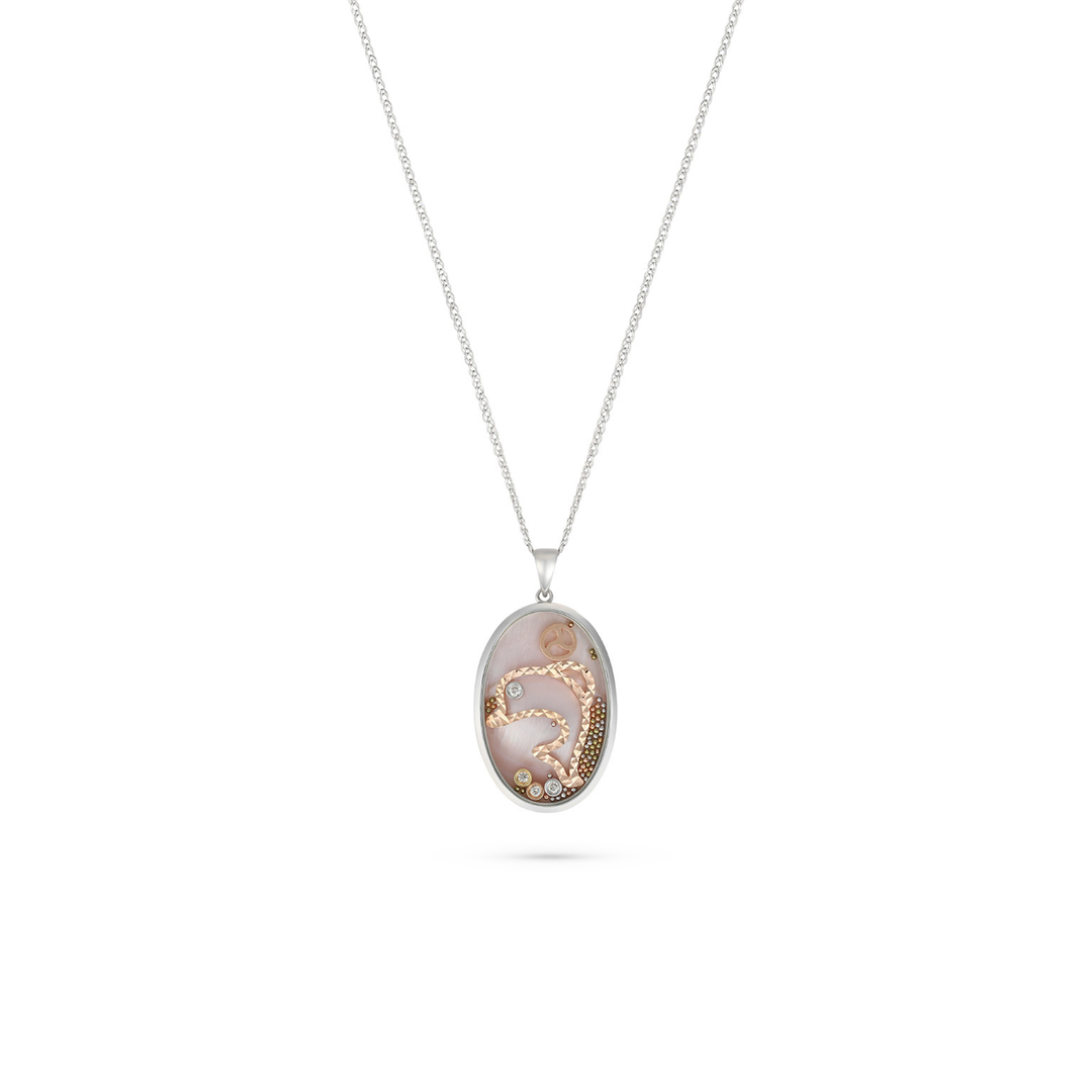 ICONS White Gold Diamond Dolphin Pendant