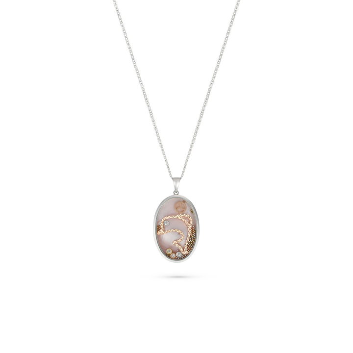 ICONS White Gold Diamond Dolphin Pendant