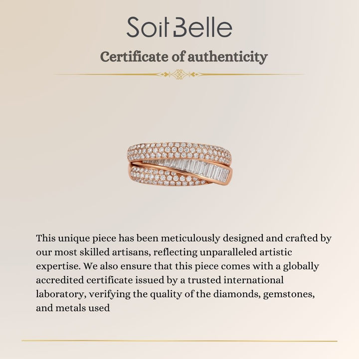 DILARA Rose gold claw diamond ring