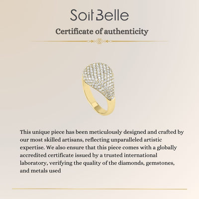 ETOILE Yellow Gold Pavé Pinky ring