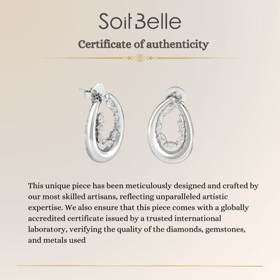 ETOILE White Gold Pear Diamond Earring