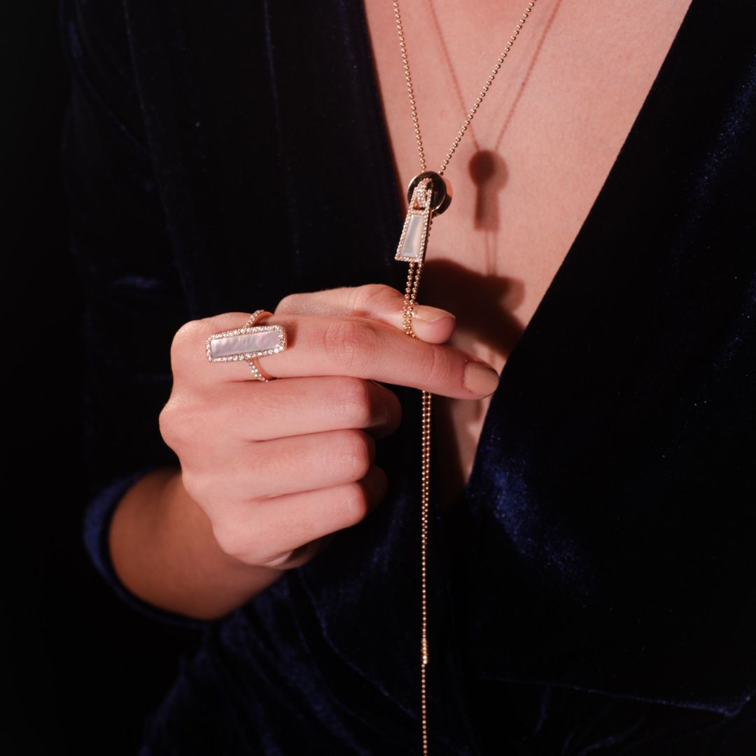 Gold Rose Necklace 