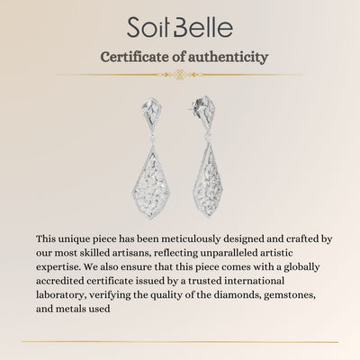 VISTA White Gold Pointed Diamond Earrings