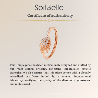 VISTA  Rose Gold Diamond Sunburst Bangle