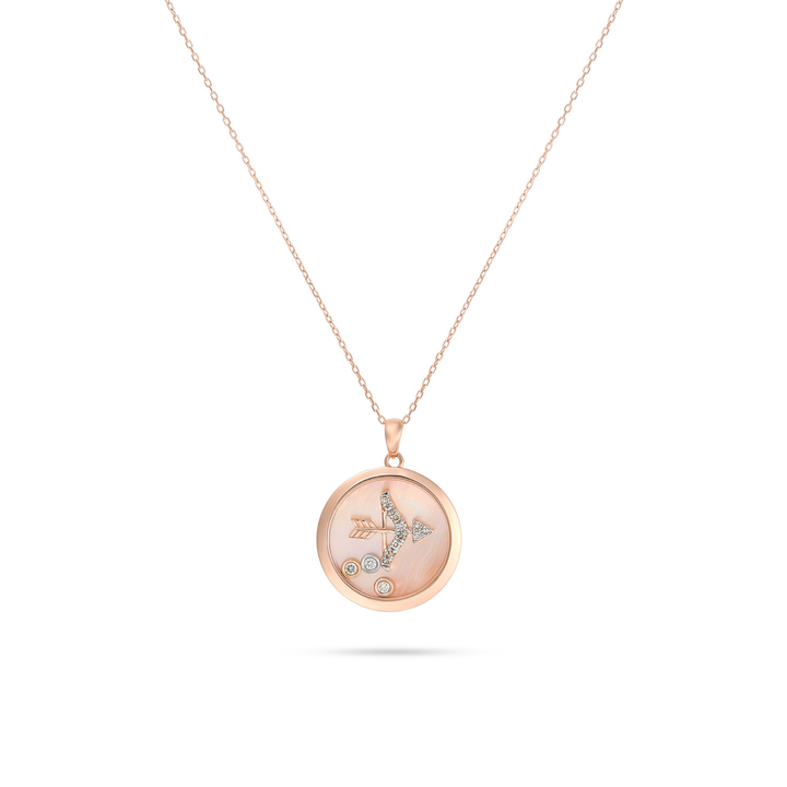 ICONS Rose Gold Diamond Sagittarius Pendant