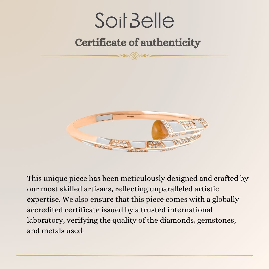 ARTISTRY Rose Gold Bangle With Natural Opal