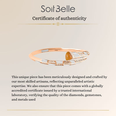 ARTISTRY Rose Gold Bangle With Natural Opal