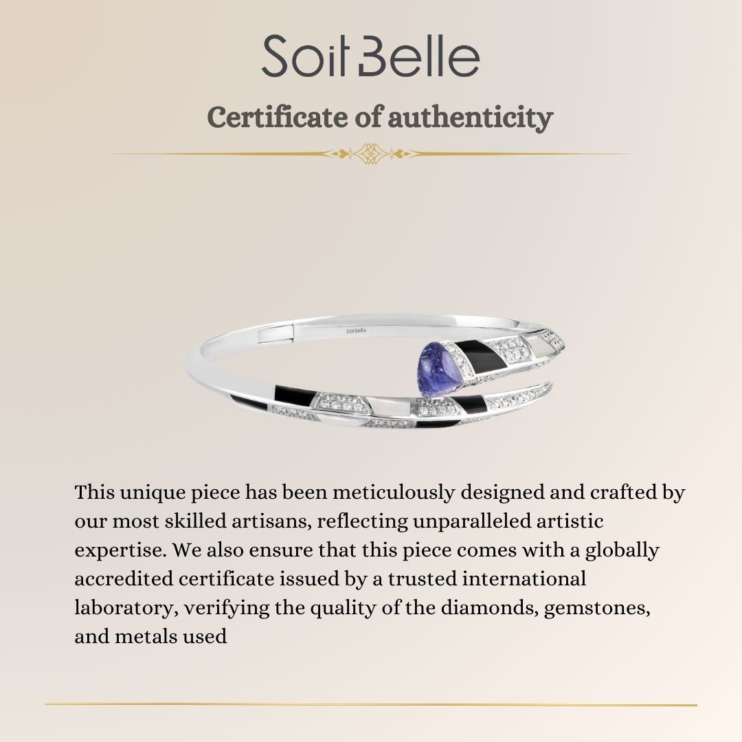 ARTISTRY White Gold Bangle With Natural Tanzanite