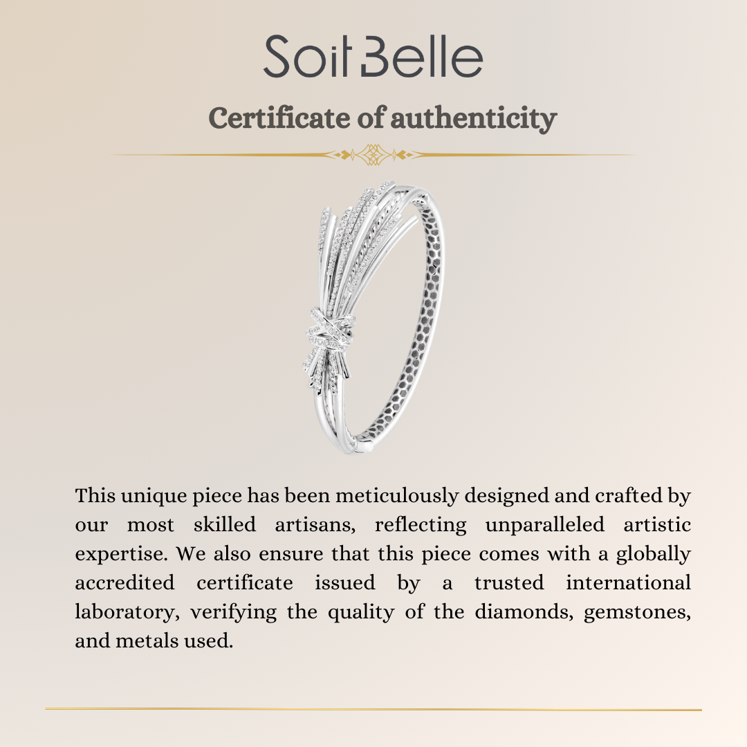 VISTA White Gold Diamond Ribbon Bangle