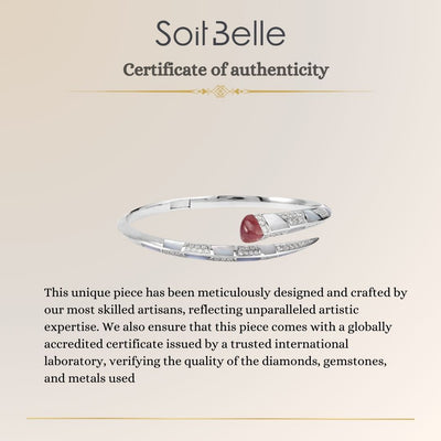 ARTISTRY White Gold Diamond Bangle With Natural Ruby