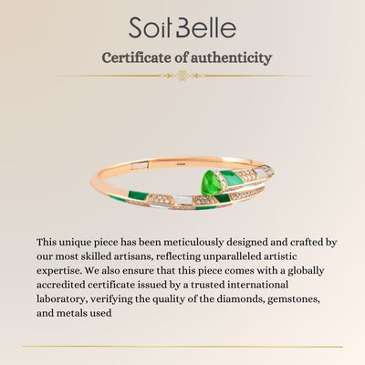 ARTISTRY Rose Gold Bracelet With Natural Emerald