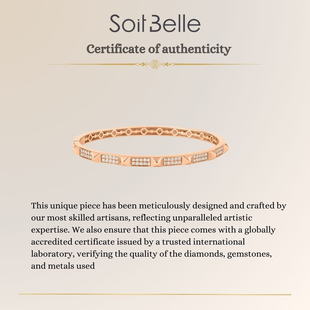 VISTA Rose Gold Diamond Bangle