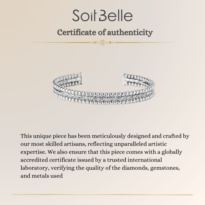 Lucien White Gold Diamond and Bubble Bangle