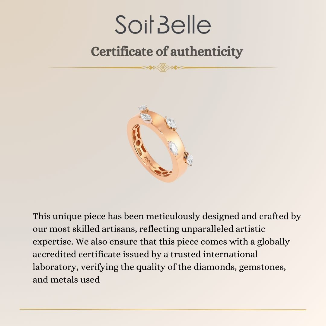 ETOILE Rose Gold Scattered Diamond Ring