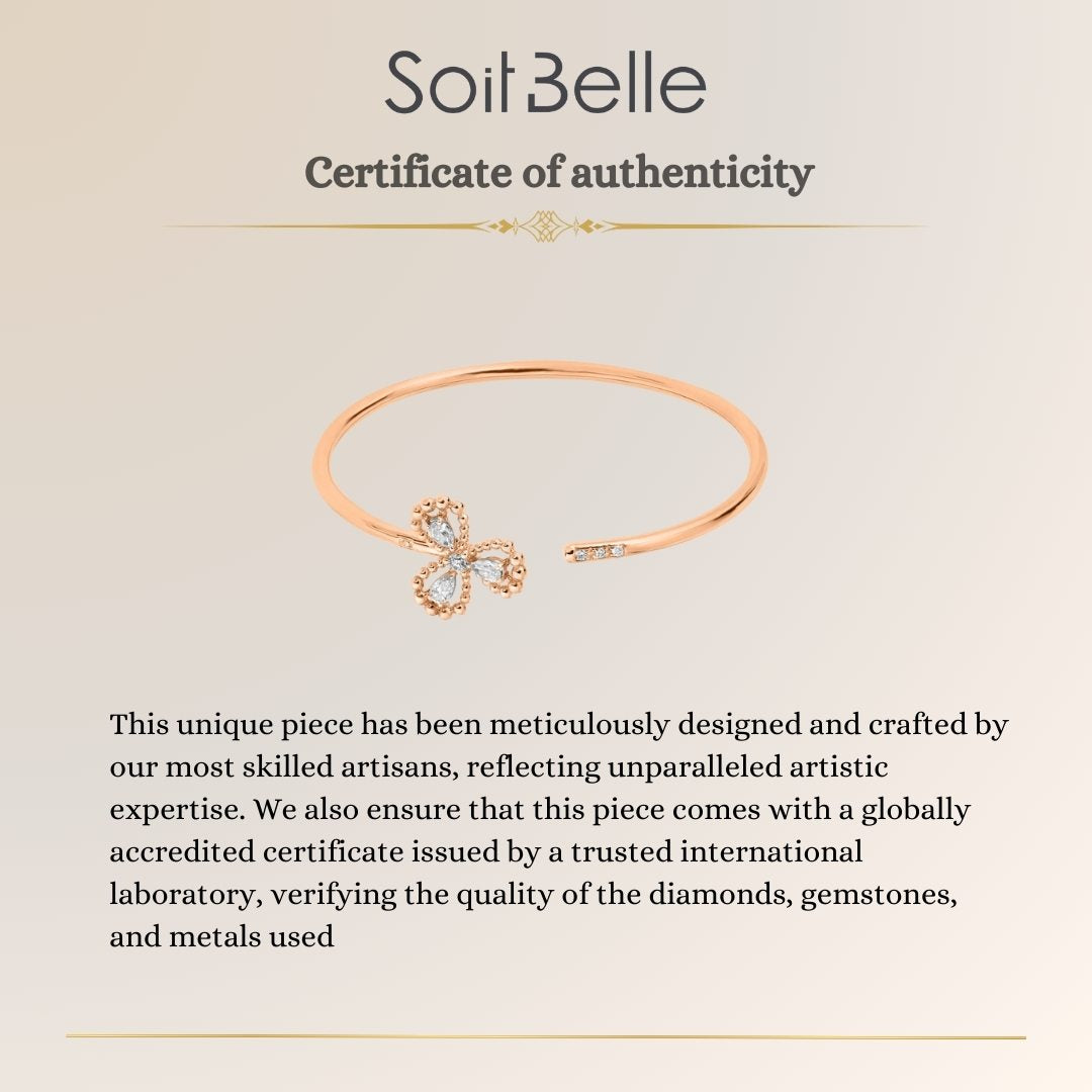 RONZA Rose Gold Diamond Bangle