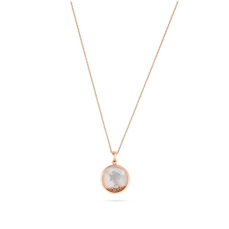 ICON Rose Gold Diamond Poisson Pendant