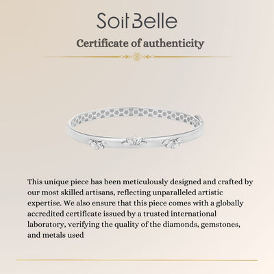 ETOILE WHITE Gold Marquise & pear shape Diamond Bangle