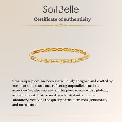 VISTA Yellow Gold Diamond Bangle