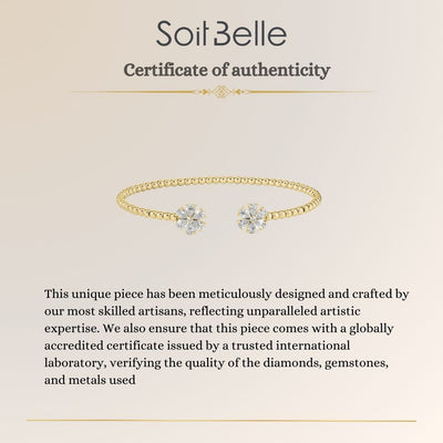 Lucien Yellow Gold Twisted Diamond Bangle