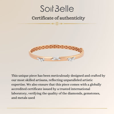 ETOILE Rose Gold Marquise & pear shape Diamond Bangle