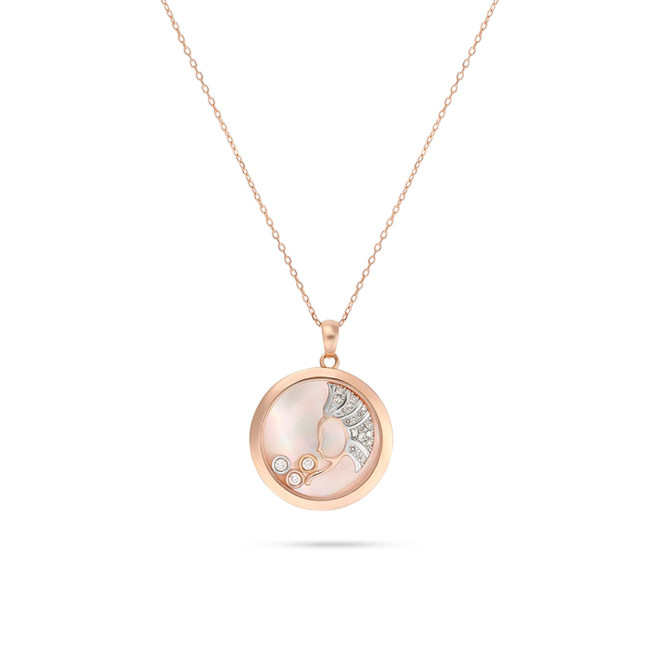 ICONS Rose Gold Diamond Virgo Pendant