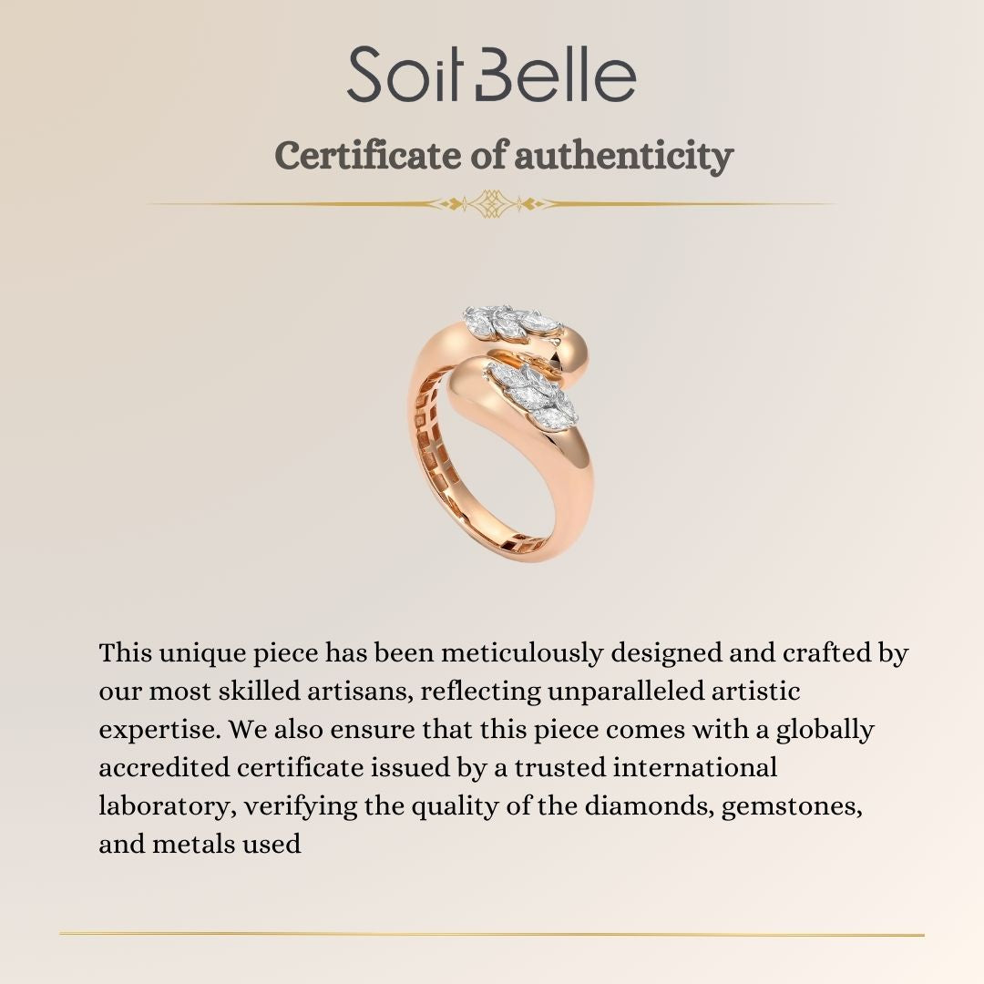 ETOILE Rose Gold Marquise shape Diamond Ring