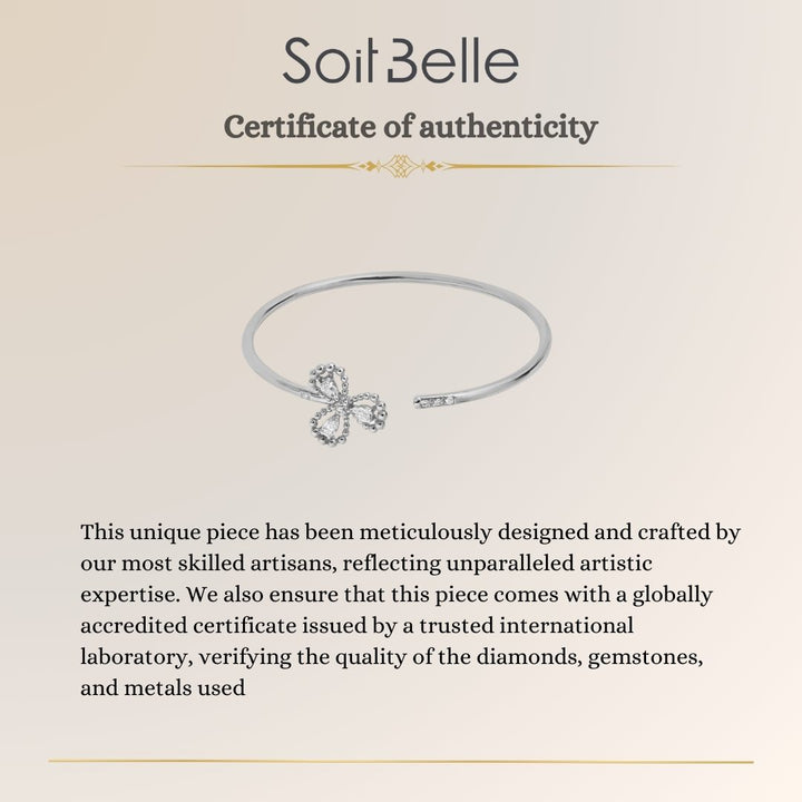 RONZA White Gold Diamond Bangle