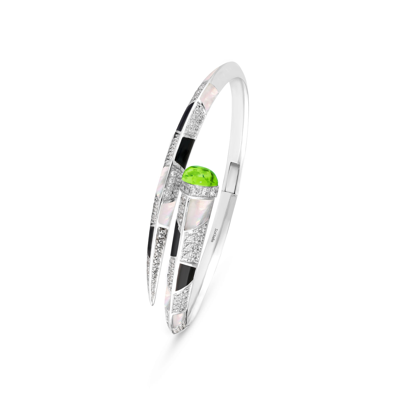 ARTISTRY White Gold Bangle With Natural Peridot
