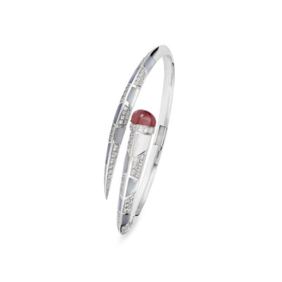 ARTISTRY White Gold Diamond Bangle With Natural Ruby ARTISTRY White Gold Diamond Bangle With Natural Ruby