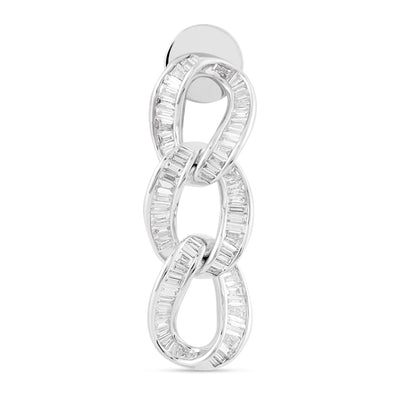 Gold Baguette Diamond Earrings