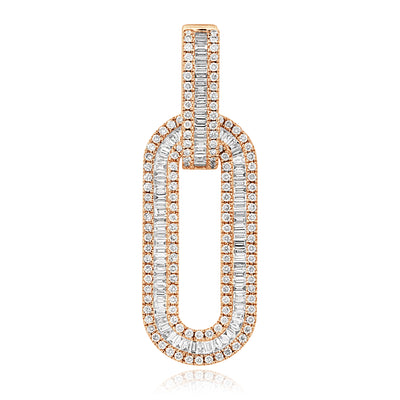 Rose Gold Diamond Link Earrings