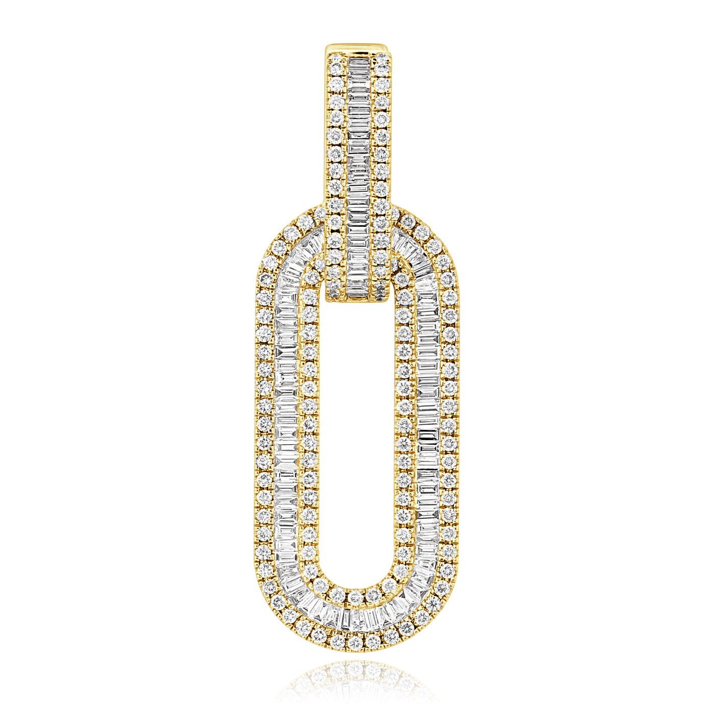 DILARA Yellow Gold Diamond Link Earrings