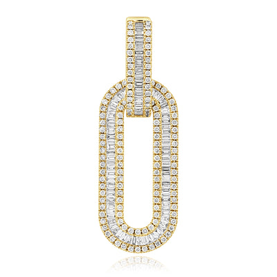 DILARA Yellow Gold Diamond Link Earrings
