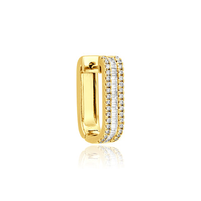 DILARA Yellow Gold Diamond Link Earrings
