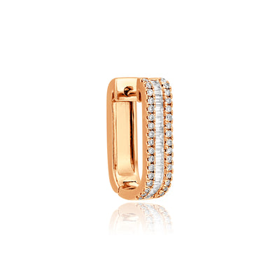 Rose Gold Diamond Link Earrings
