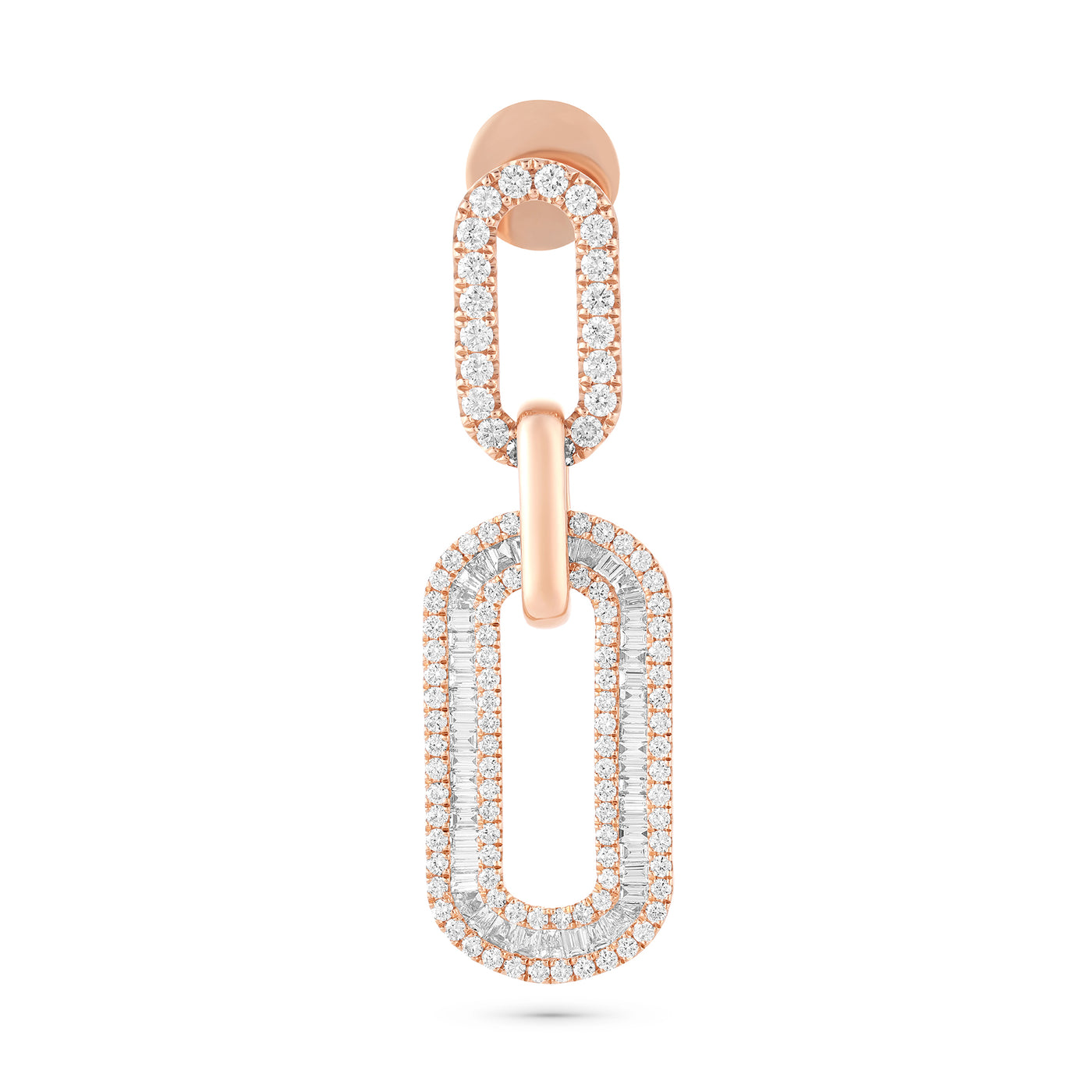 Diamond Chain Link Earrings 