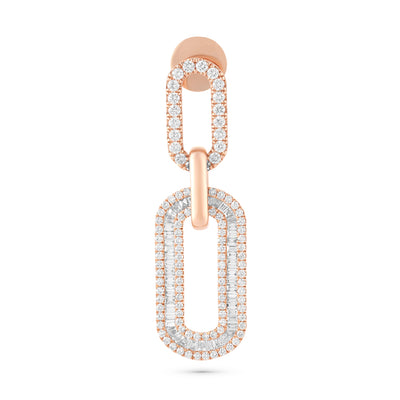 Diamond Chain Link Earrings 