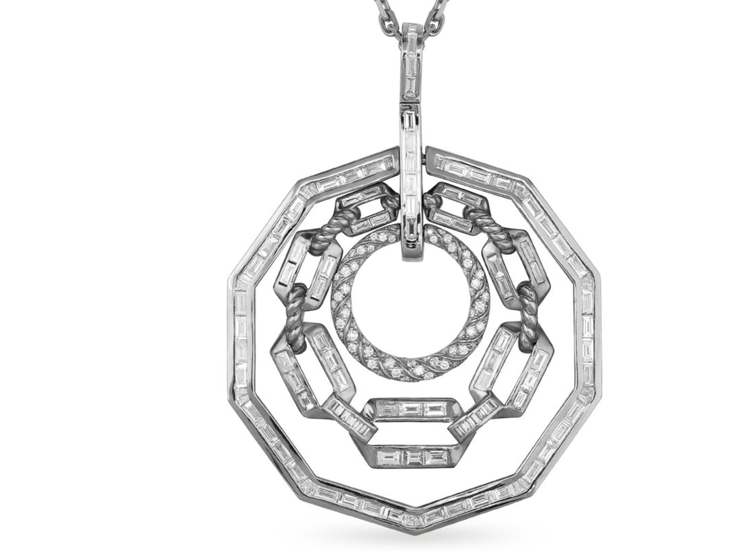 VISTA White Gold Diamond Pendant