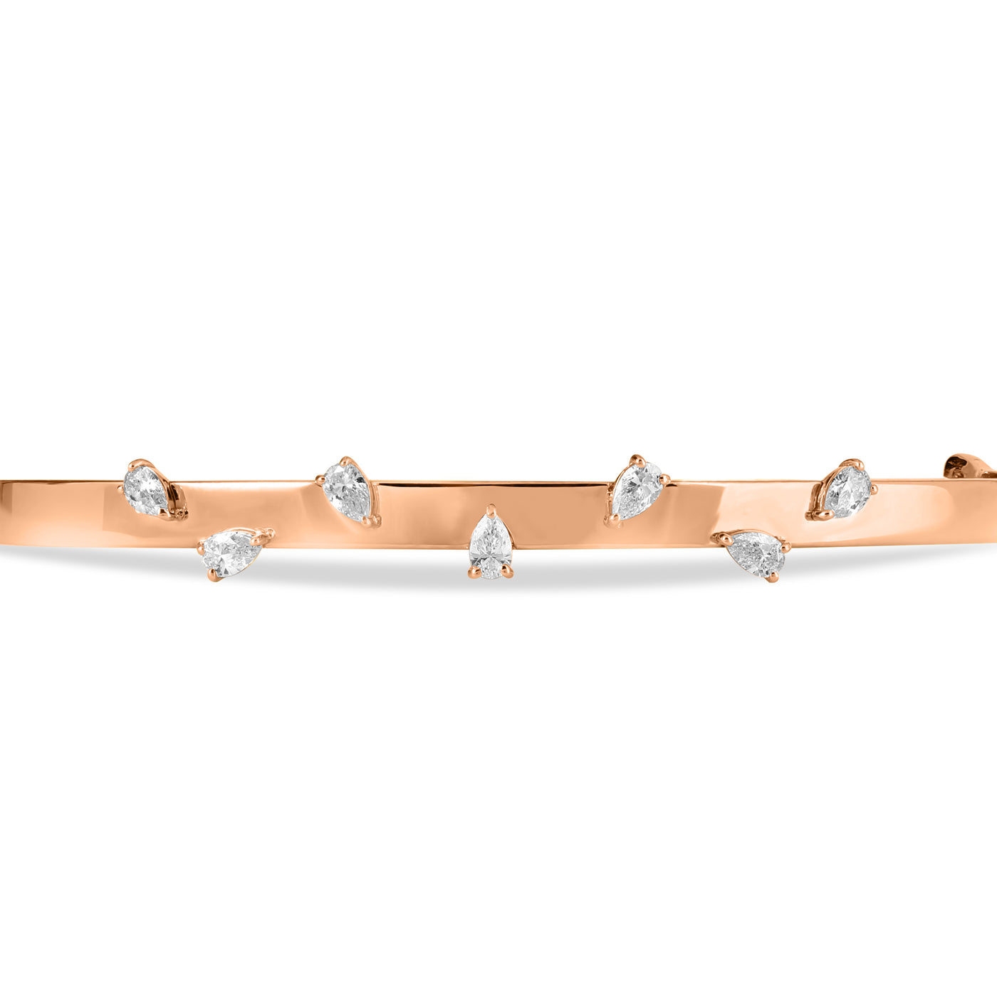 ETOILE Rose Gold Scattered Diamond Bangle