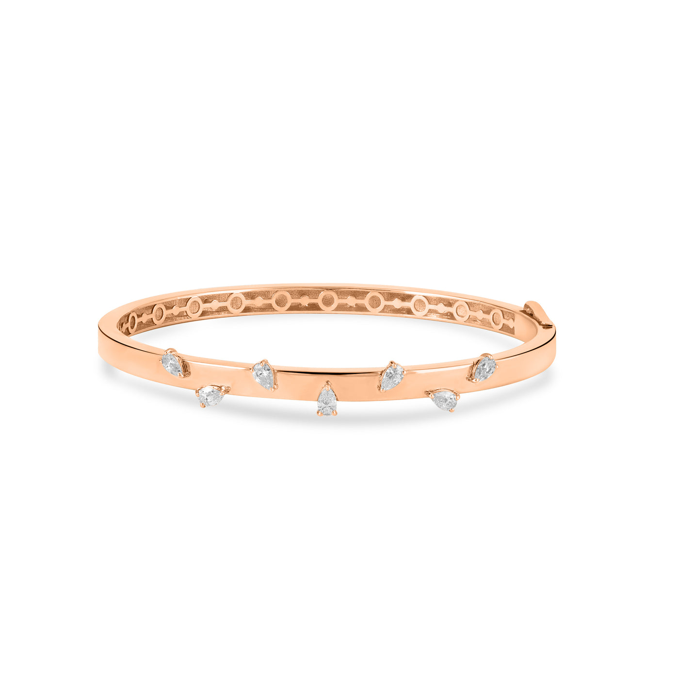 ETOILE Rose Gold Scattered Diamond Bangle