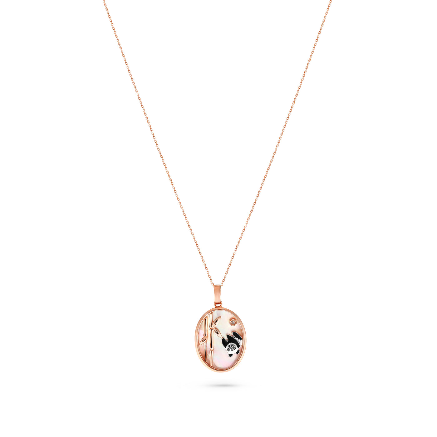 ICONS Rose Gold Diamond Panda Pendant